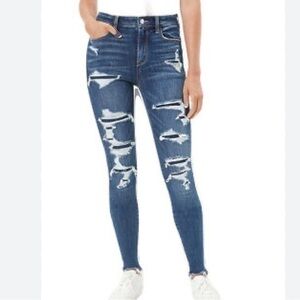 American Eagle Distressed Hi Rise Jeggings 2